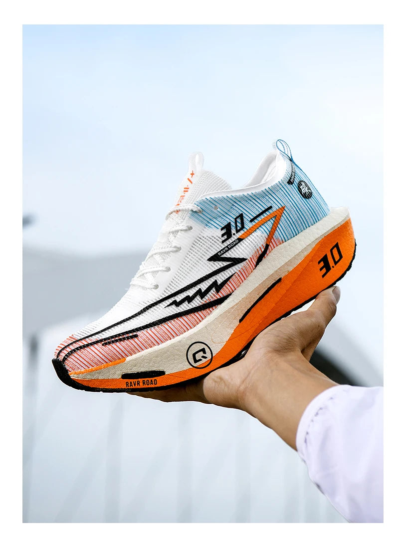 Running Shoes with Specialty Carbon Plate, Marathon Men’s Sports, Breathable, Lightweight, Comfortable Women’s Athletic Non-Slip Sneakers