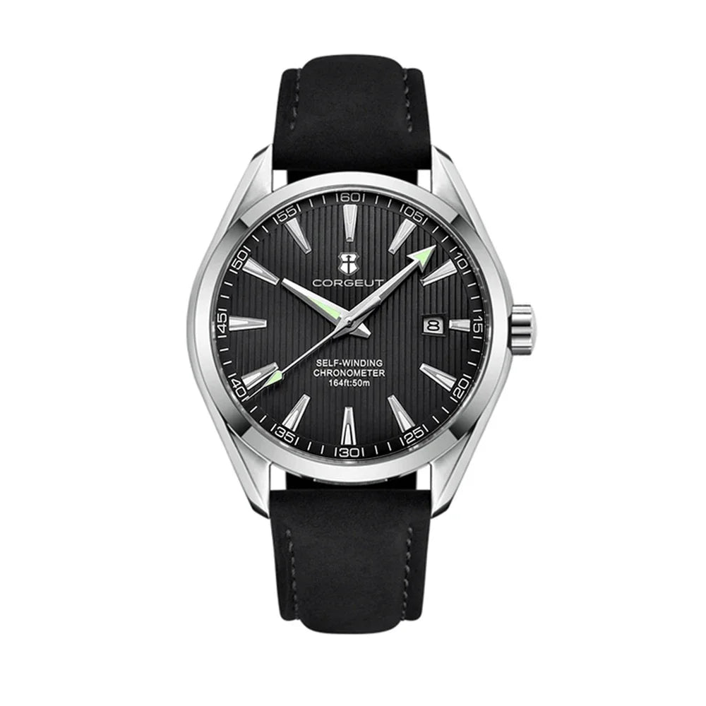 Corgeut 41mm Luxury NH35 Movement Men's Sport Clock Automatic Relogio Masculino Mechanical Wristwatch Sapphire Steel Band Men's Watch