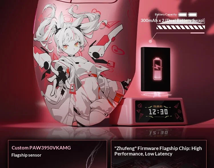 VALKYRIE VK M5 PRO Wireless Mouse Dual 8K Intelligent Display Screen Receiver Ergonomic Lightweight Low Latency Gaming Mouse