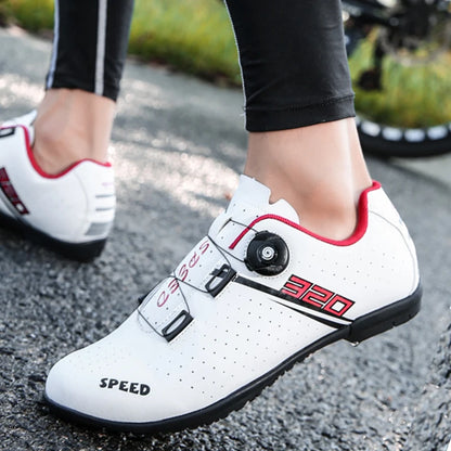 Neue Fahrradschuhe für Herren, selbstverriegelnde Rennrad-Sportschuhe, lockless Trainingsschuhe, SPD-Cleats-Fahrradschuhe für Damen