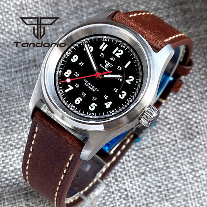 Tandorio 36mm Fashion 20BAR automatische Taucher- und Pilotenuhr für Herren und Damen, NH35/PT5000/Miyota8215 Uhrwerk, Saphir-Armbanduhr, grüne Leuchtmasse