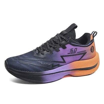 Brand Men's Carbon Plate Running Shoes, Soft Cushion, Shock Absorbing Sports Shoes, Unisex Sneakers, Light Anti-Slip Training Shoes