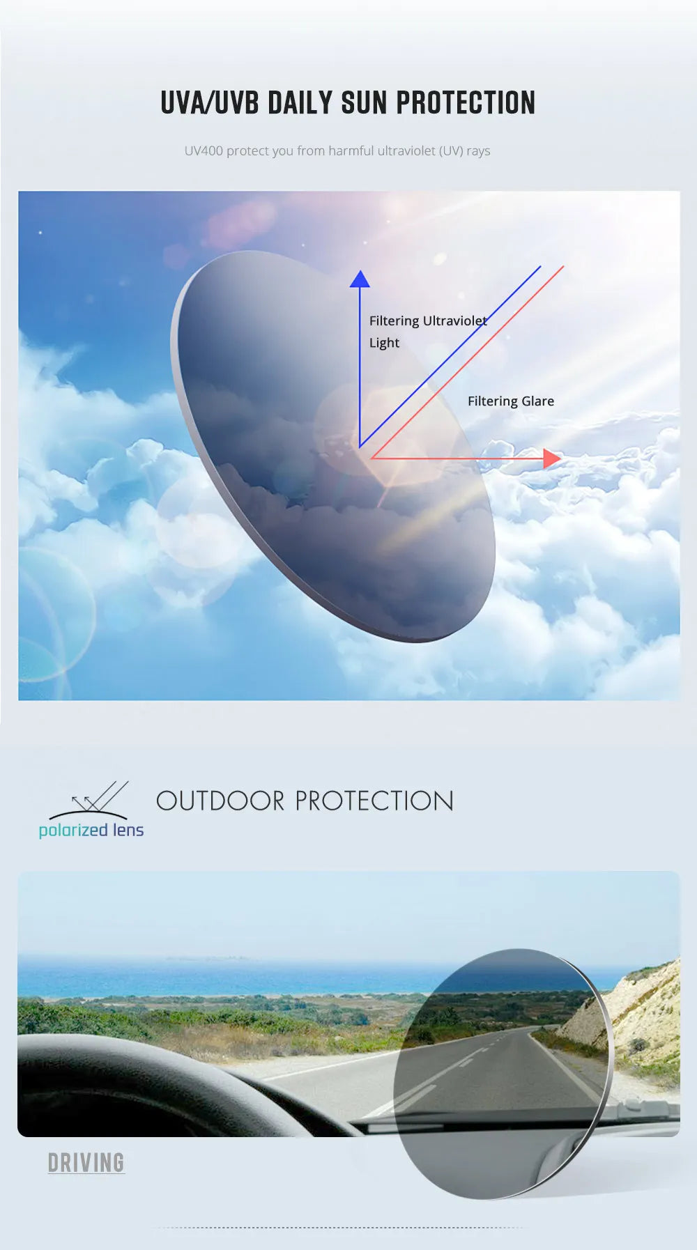 KDEAM Large Size Square Men's Sunglasses Polarized Photochromic Oversized Sun Glasses Fashion Women Shades Upgraded Edition