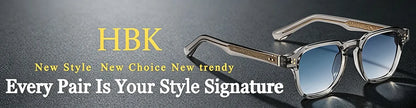 HBK New Fashion Sunglasses men Vintage Square Gradient Sun Glasses Outdoor Sports Party Vacation Travel Driving Eyeglasses