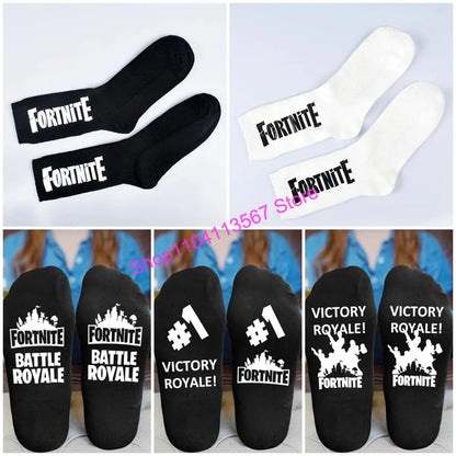 Hot Game Fortnite 1 Pair Socks for Men Women Soft Durable Sock Victory Royale Keep Warm Casual Cotton Socks Hosiery Gift