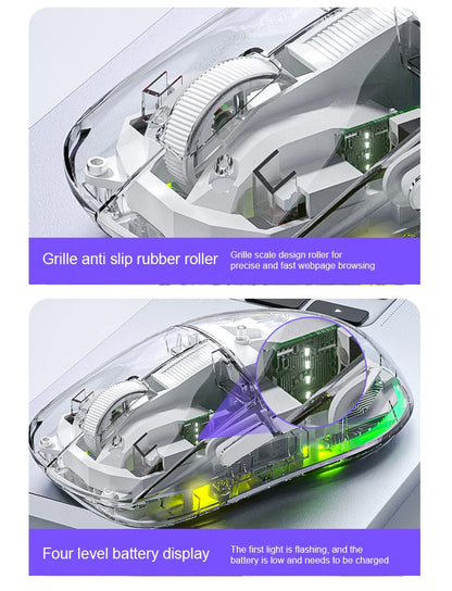 AULA SC660 kabellose Bluetooth-Maus, E-Sports-Maus mit Drei-Modus-Verbindung, leichte Maus, Type-C-Aufladung, für Gaming, Büro, Mädchen und Jungen