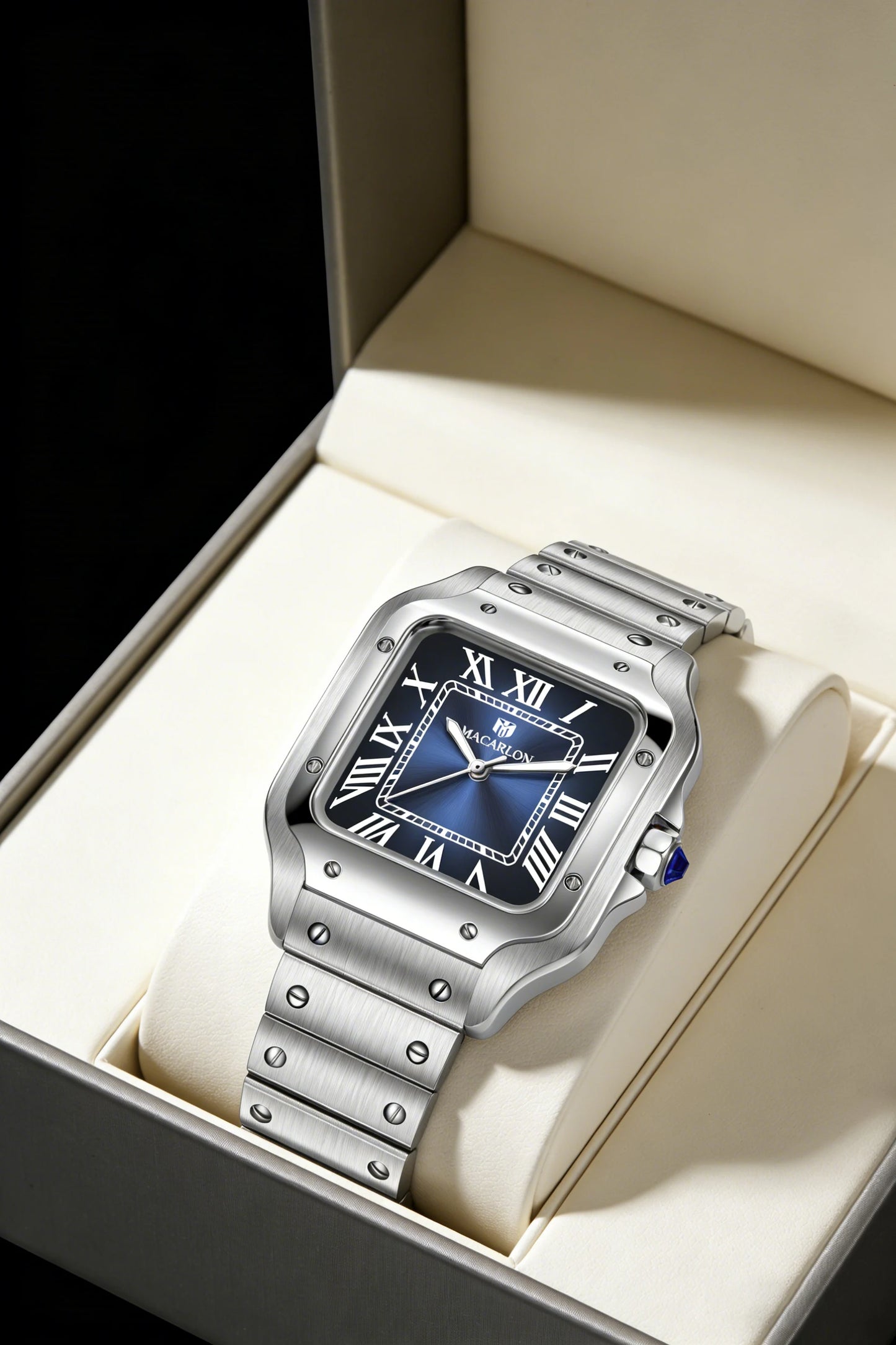 2026 New MACARLON Design 38mm Mechanical Watch Men's Sapphire Glass Luminous Stainless Steel Waterproof China NH35 Automatic Watch
