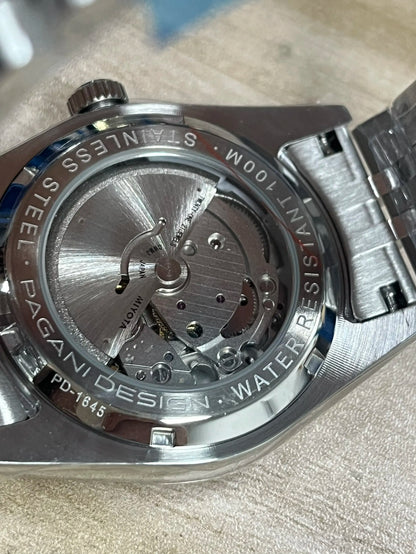 Relojes PAGANI DESIGN 2026 nuevos de lujo en oro y plata, relojes mecánicos para hombre, acero inoxidable, cristal de zafiro, reloj automático