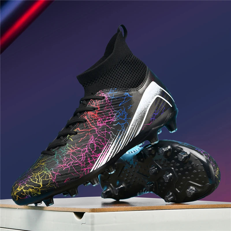 Nouvelles chaussures de football professionnelles pour hommes, chaussures de football antidérapantes, unisexes, respirantes, chaussures de futsal, nouvelles chaussures à crampons, livraison directe, ultralégères