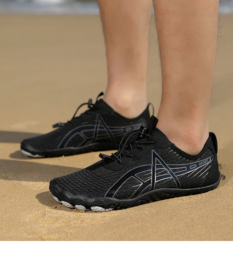 „Aqua Shoes“ vyriški vandens batai, basų kojų paplūdimio batai, unisex greitai džiūstantys lauko batai su vata, sporto salės treniruočių avalynė, sportiniai bateliai, dydžiai 35–46
