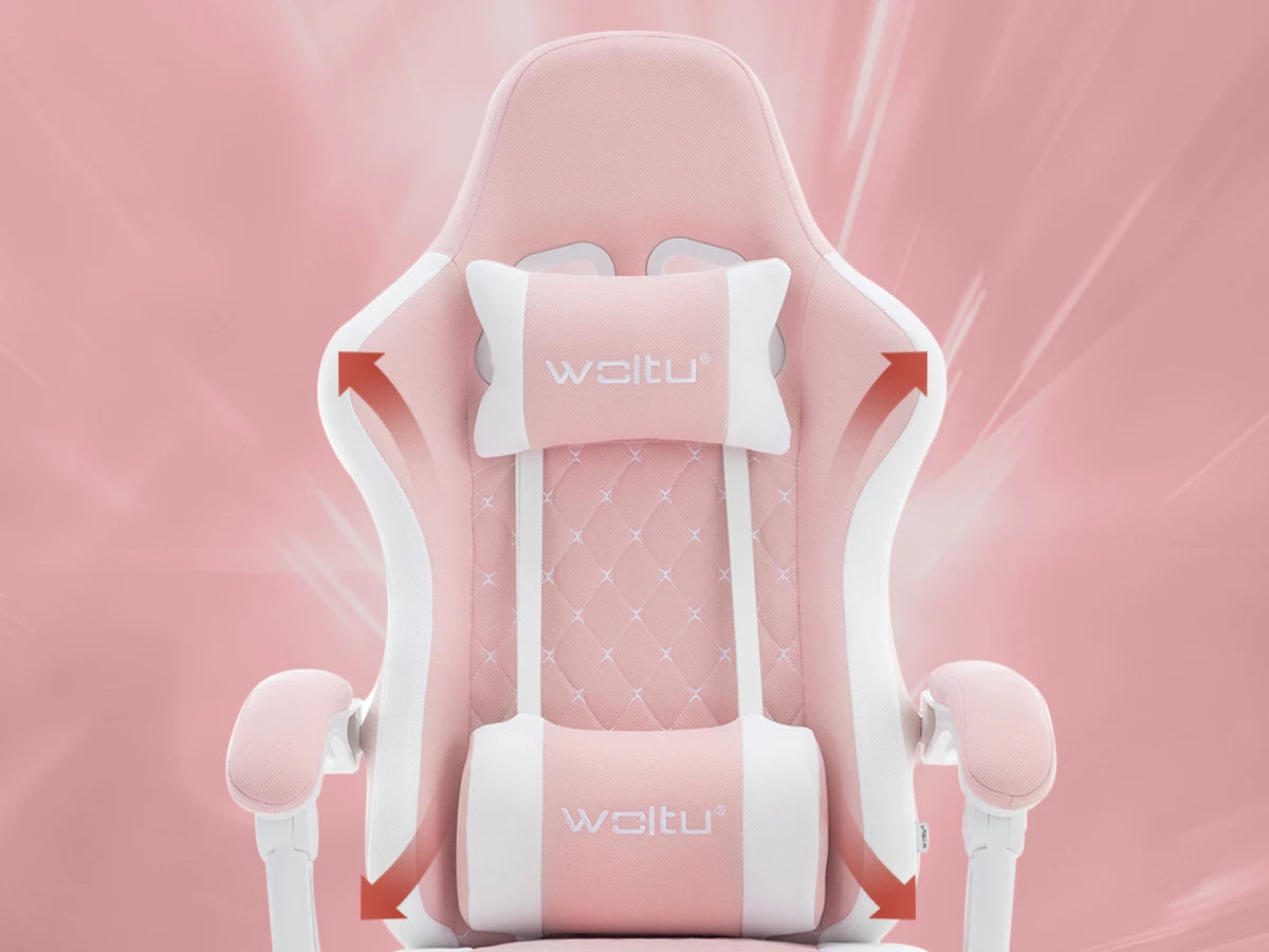 Sedia da ufficio girevole WOLTU con funzione massaggio, poltrona ergonomica con cuscino e poggiapiedi, sedia gaming regolabile in altezza