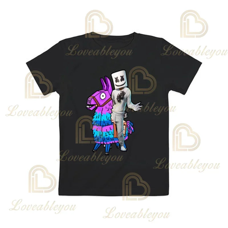 Boys Girls Cartoon T-shirt Fortnite T-shirt Battle Royale 3D 3 to 14 Years Victory Royale Game Kids Tops Teen Clothes