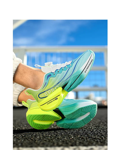 Marathon Carbon Plate Sports Running Shoes for Men, New Breathable Lightweight Mesh Sport Shoes for Women, Comfortable Nonslip Sneakers