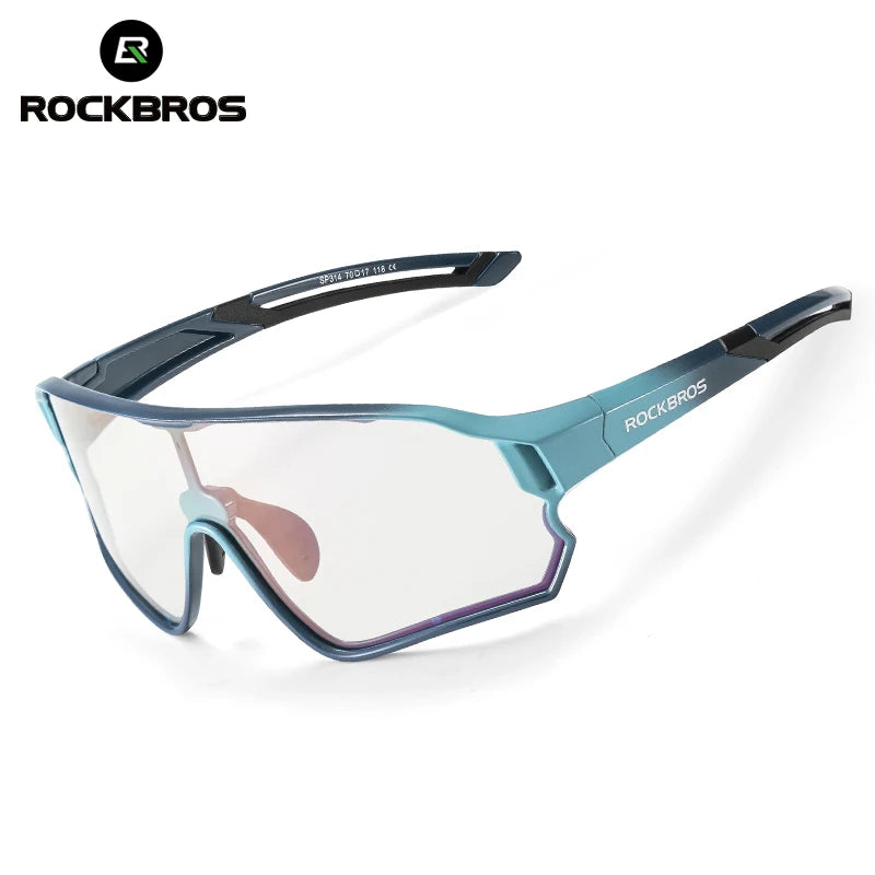 ROCKBROS Kids Polarized Photochromic Cycling Glasses UV400 Protection Outdoor Sports Sunglasses Child MTB Bicycle Eyewear