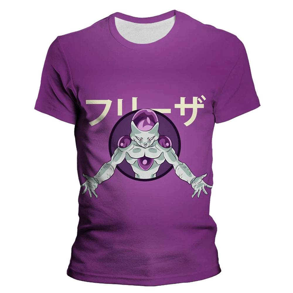 Men's Short Sleeved Cartoon 7 Dragon Ball Z T-shirt Children's Top T-shirt Children's Clothing Summer Short Sleeved Casual Wear