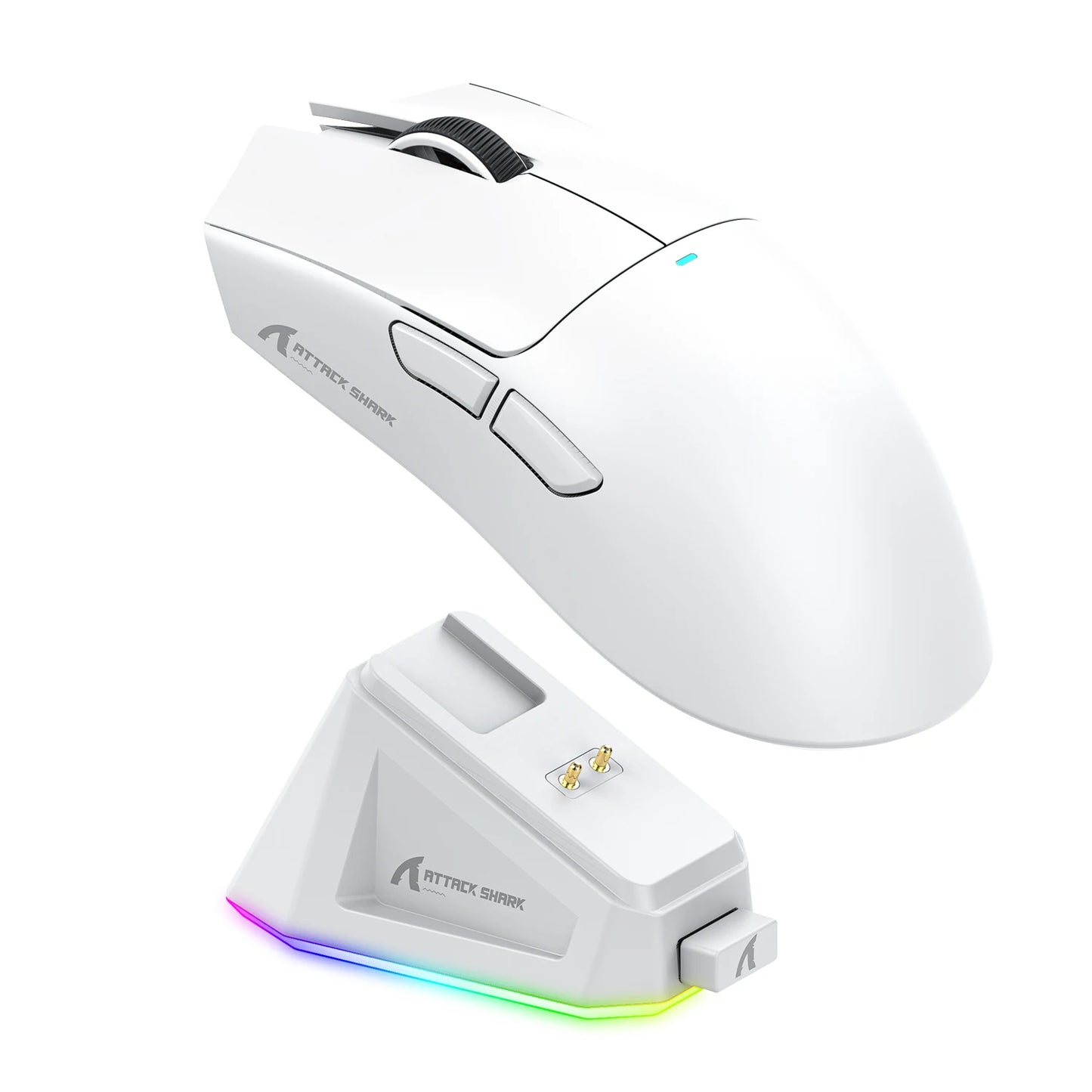 Attack Shark X11&R1 Tri-Mode-Bluetooth-Wireless-Maus mit Ladestation, RGB, ergonomische leichte Maus, PC-Gaming-Zubehör