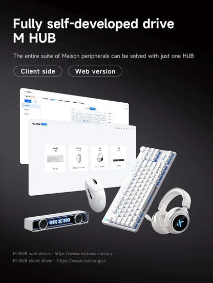 MCHOSE Mix 87 Magnetic Axis Cable E-sports Mechanical Keyboard 8K+256K Esport 0.08ms Customized Game Mount Taishan Axis GT