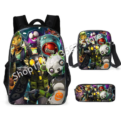 3Pcs/Sets Fortnite School Bags for Boys Girls Cartoon Battle Royale Game Book Bags Sets Games Backpacks School Gifts