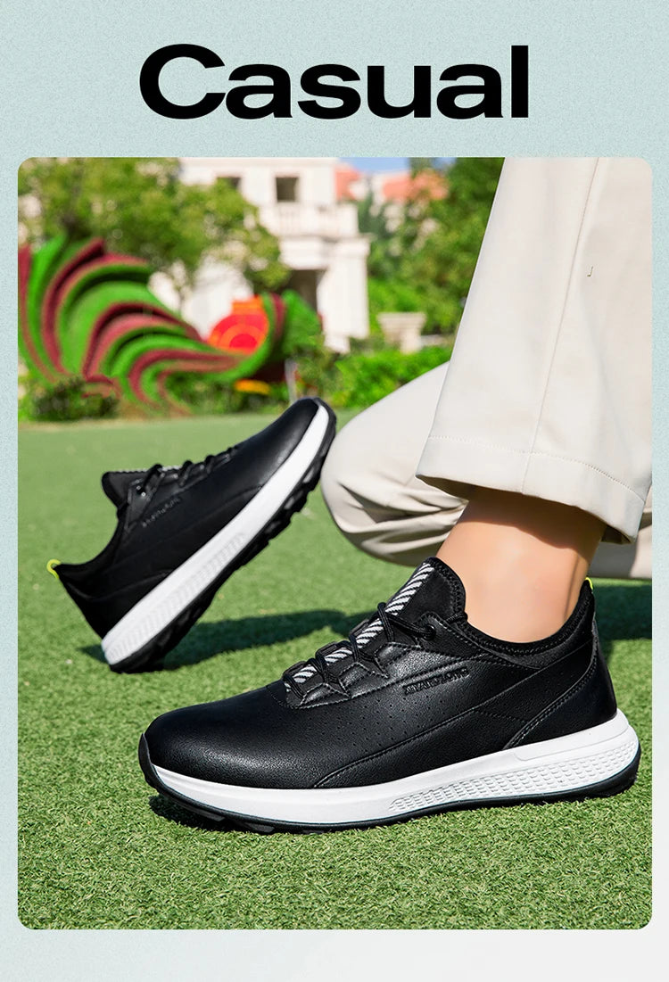Golf Sports Shoes Men Waterproof high-Quality Leather Golf Competition Sports Shoes Formal Shoes Golf Course Men Training Shoes
