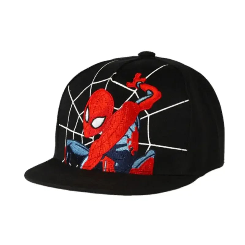 Cartoon Spider Embroidery Baseball Cap Flat Hip Hop Snapback Hat Adjustable Sun Hat for Casual Party Cosplay