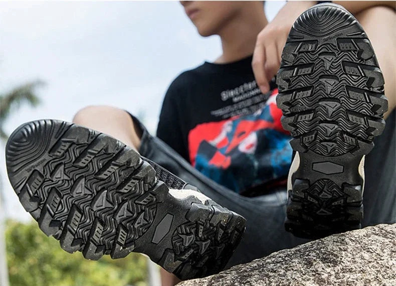 Sommer-Herren-Sportschuhe aus Mesh – modische Bergsteigerschuhe, atmungsaktiv, leicht, rutschfest – Outdoor-, Reise-, Lauf- und Freizeitschuhe