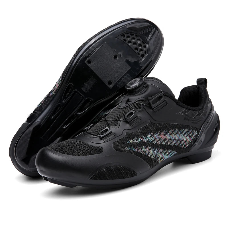 MTB Cycling Shoes for Men and Women T03 Purple Breathable Speed Self-Locking Road Cycling Sports Shoes Outdoor Racing Training Sneakers
