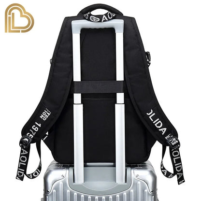 Mochila Yule Trooper F-Fortnited Battle Royale com carregamento USB, figuras anime e compartimento para material escolar para estudantes