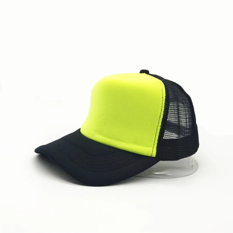Customized Logo Mesh Baseball Caps Men Women 5 Panel Cheaper Trucker Hats Sports Team Snapback Caps Summer Sun Dad Hat Gorras