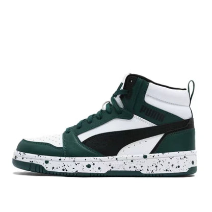 Puma Rebound V6 : baskets basses haut de gamme, élégantes, polyvalentes, amortissantes, légères, pour hommes et femmes – noir 392328-01