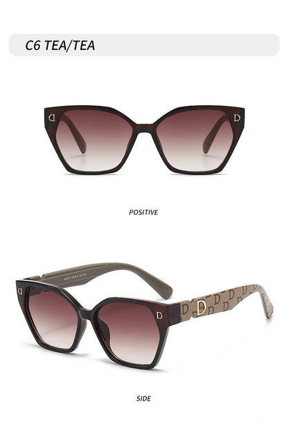 New Luxury D Brand Glamour Sunglasses For Women And Men Stylish Cat Eye Designer Eyewear Classic Fashion Unisex Glasses UV400