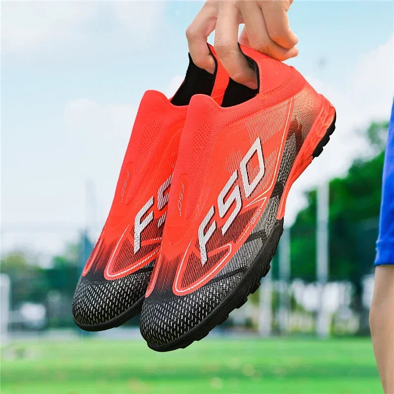 Nouvelles chaussures de football pour hommes, chaussures de football respirantes à haute cheville, ultralégères, antidérapantes, chaussures de sport de haute qualité, pour match en plein air