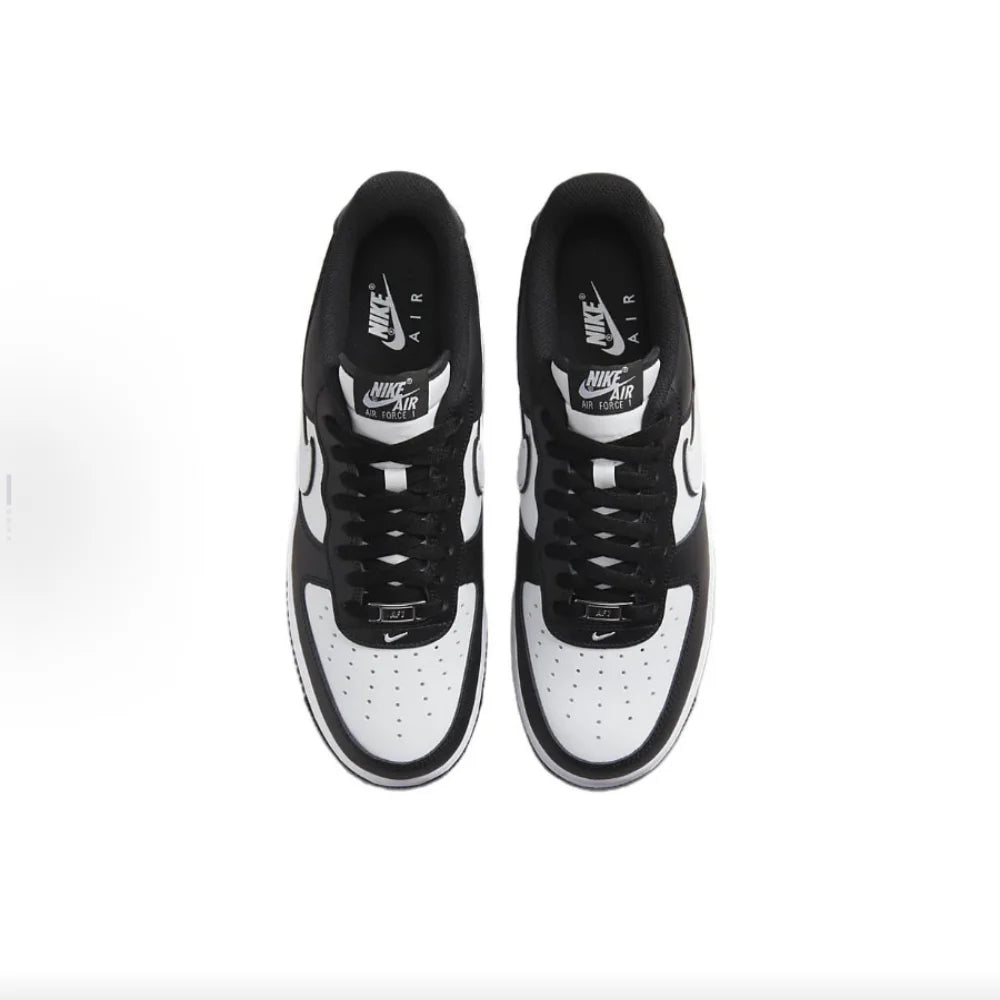 Baskets décontractées basses Nike Air Force 1 « Panda » en cuir, unisexe, blanc/noir, DV0788-001