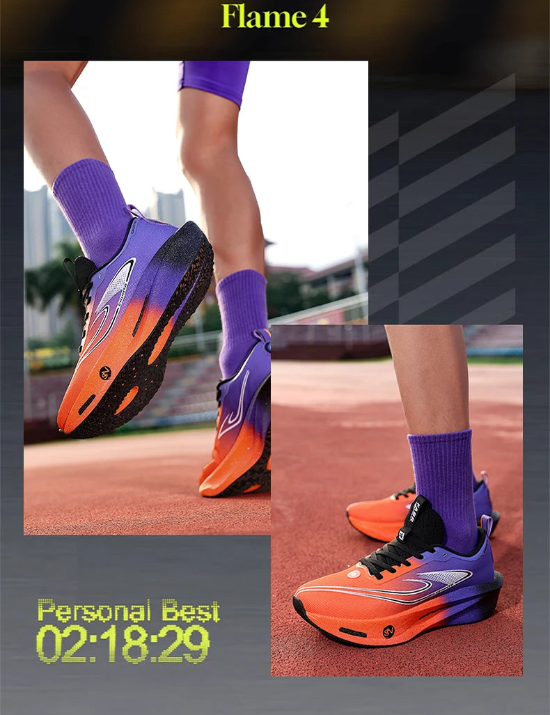 Carbon Plate Sports Running Shoes Marathon Men Breathable Lightweight Women's Comfortable Athletic Non-Slip Chunta Sneakers