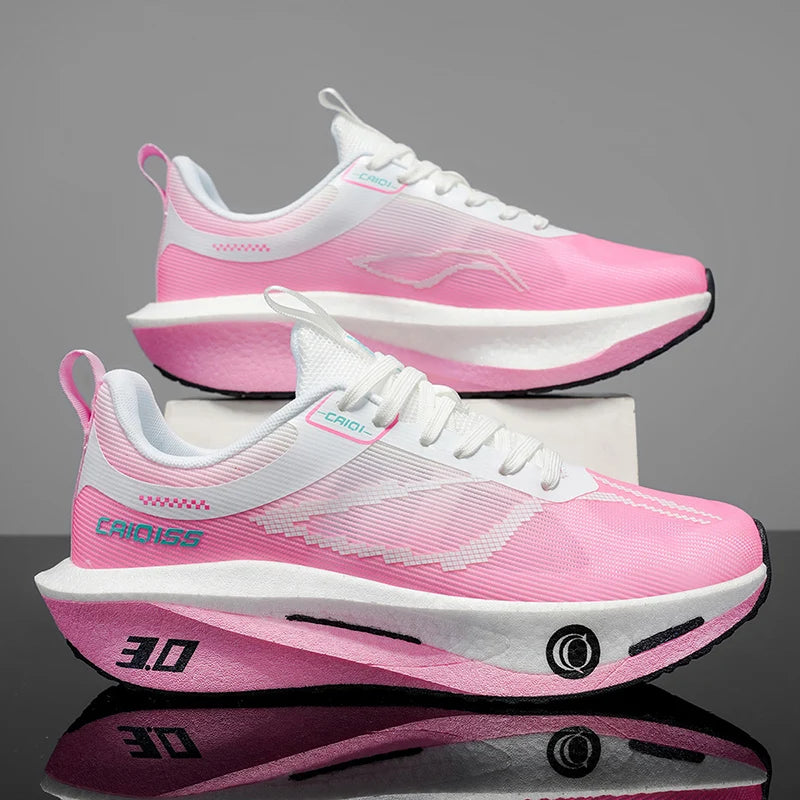 Scarpe da running con piastra in carbonio per maratona, uomo e donna, sportive, traspiranti, leggere, comode, da atletica e outdoor