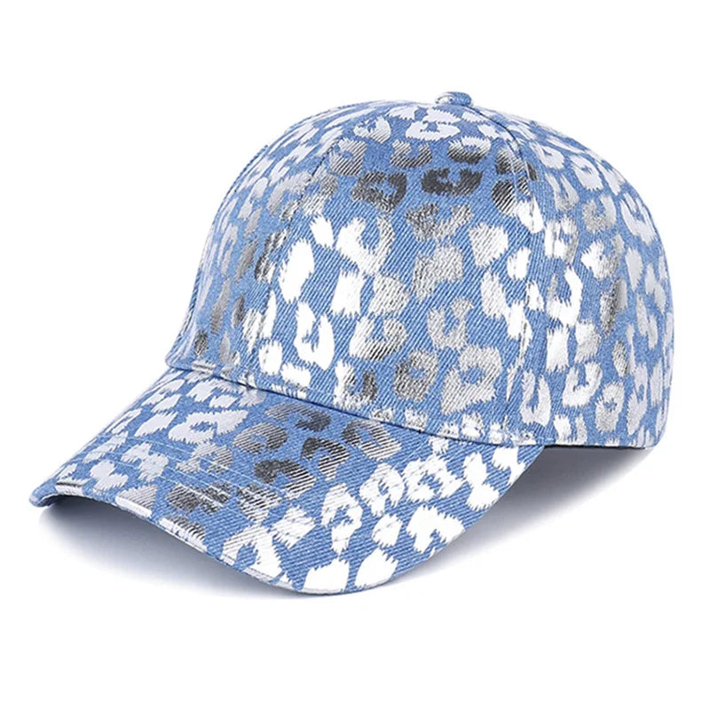Leopard Print Plain Color Baseball Cap Breathable Sunshade Warm Couple Hat For Forthe four seasons