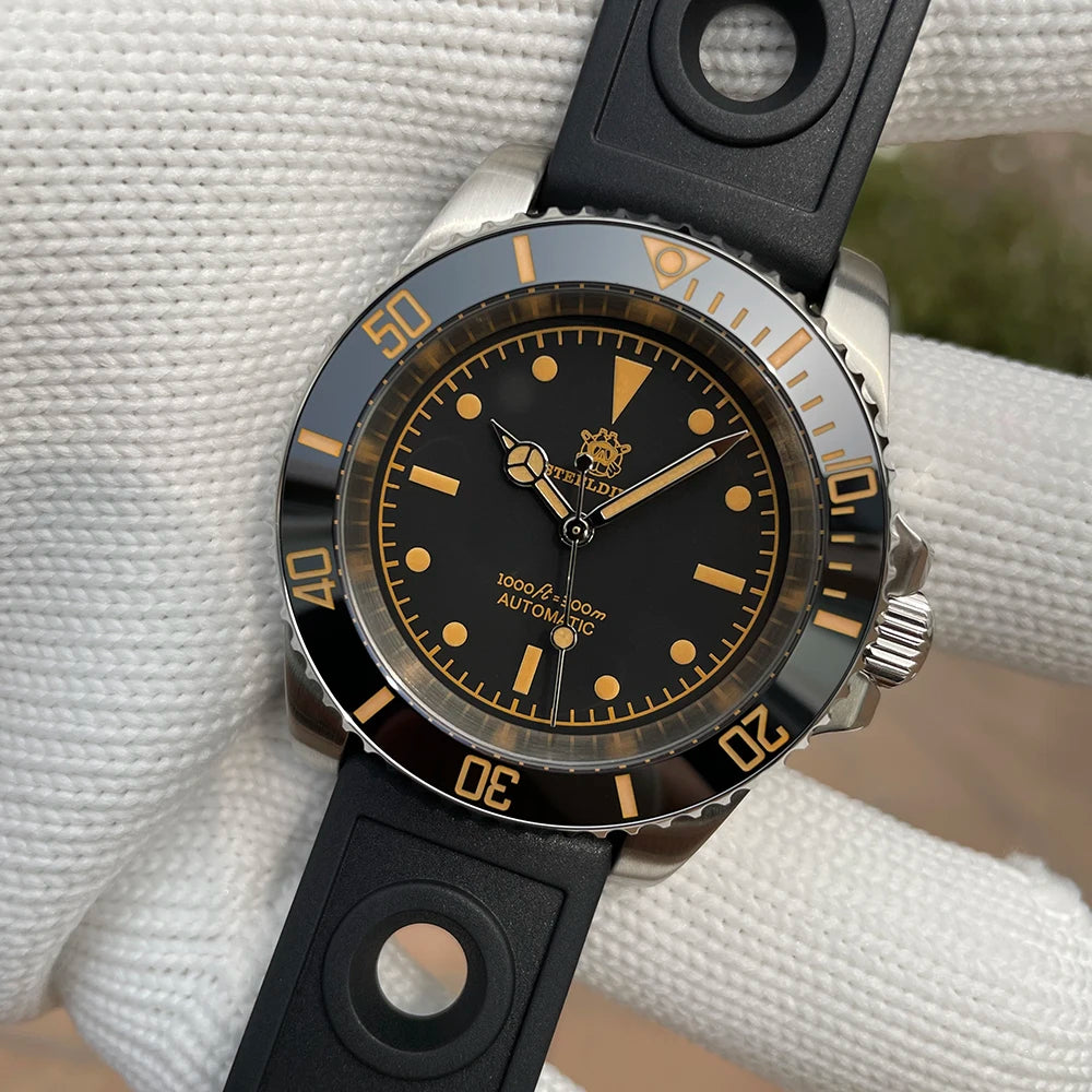 STEELDIVE SD1954V Ceramic Bezel 41MM Stainless Steel Case 300M Waterproof Vintage Luminous NH35 Automatic Mens Dive Watch