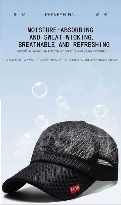 Summer Hats For Men And Women Mesh Baseball Caps Fashion Embroidered Visor Hat Outdoor Embroidered Letter Sun Protection Hat