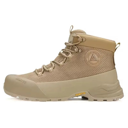 Zapatos de senderismo HUMTTO, botas de caza impermeables para hombre, botas tácticas de combate para desierto hasta el tobillo, botas de trekking para hombre y mujer, zapatillas cálidas de cuero