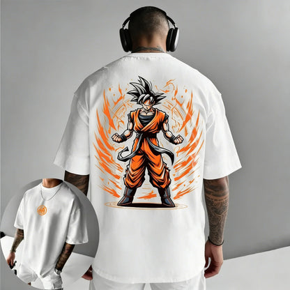Dragon Ball Anime Goku Printed Cotton T-shirt 2026 Harajuku Men and Women Summer New Large Loose Casual Short Sleeve Top