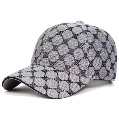 Four Seasons New Sunscreen Three-Line Sewn Baseball Cap Men's And Women's Casual Cap Net Red Distressed 1841 Hat