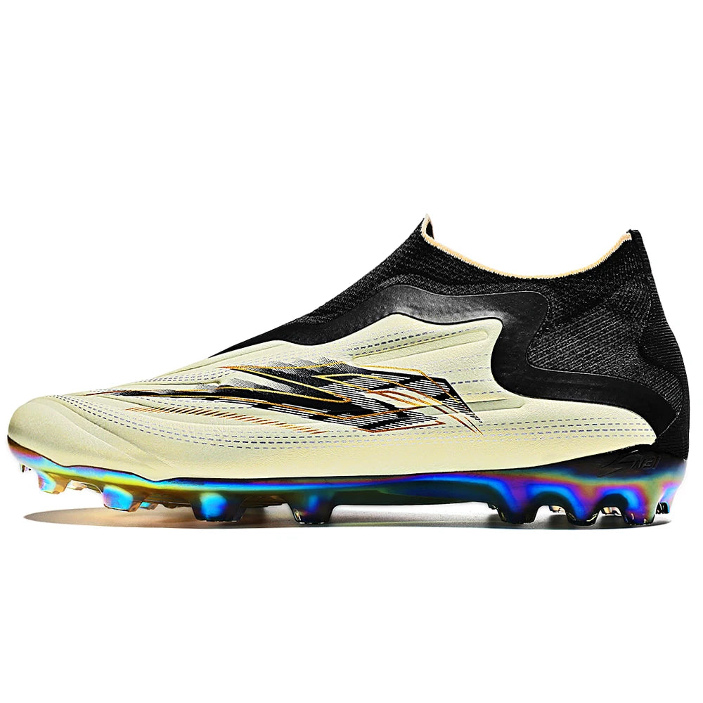 Chaussures de football pour adultes, crampons AG FG, légères, antidérapantes, avec longues pointes, résistantes à l'usure, pour terrain de gazon extérieur.