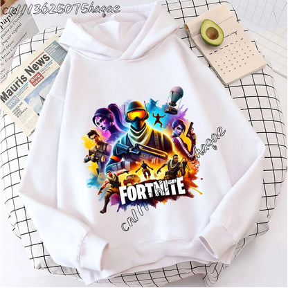 Fortnite Kids Hooded Coats Anime Fortnite Sweatshirts Game Spring Autumn Hoodies Sportswear Children Clothes Gift