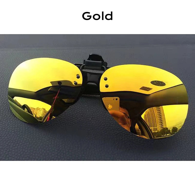 Pilot Polarized Sunglasses Clips Glasses Clip Driving Night Vision Eyeglasses UV400 Outdoor Shades Definition Sun Glasses Clips