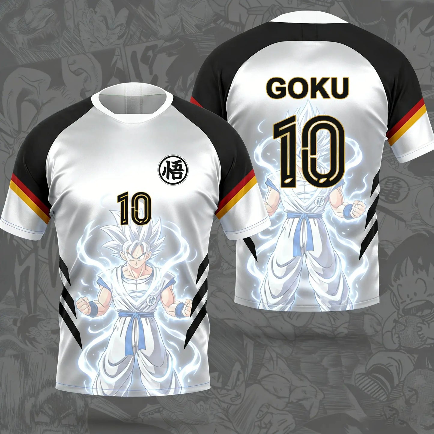 Summer 2026 Dragon Ball Wukong "Free Ultimate Yigong No. 10"Football Theme 3D Printing Breathable T-shirt Adult Parent-child Top