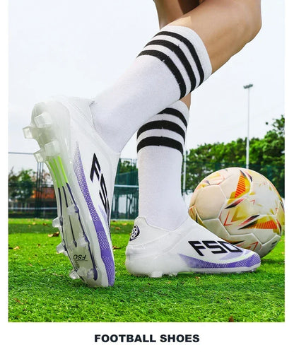 New Men Football Boots Non-Slip Boys Soccer Shoes Grass Cleats High-quality Match Sneakers Hot-selling Outdoor High-top Light