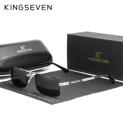 KINGSEVEN Brand Rectangle Frame Sunglasses For Men Polarized Design Glasses Fashion High Quality Driving Eyewear UV400