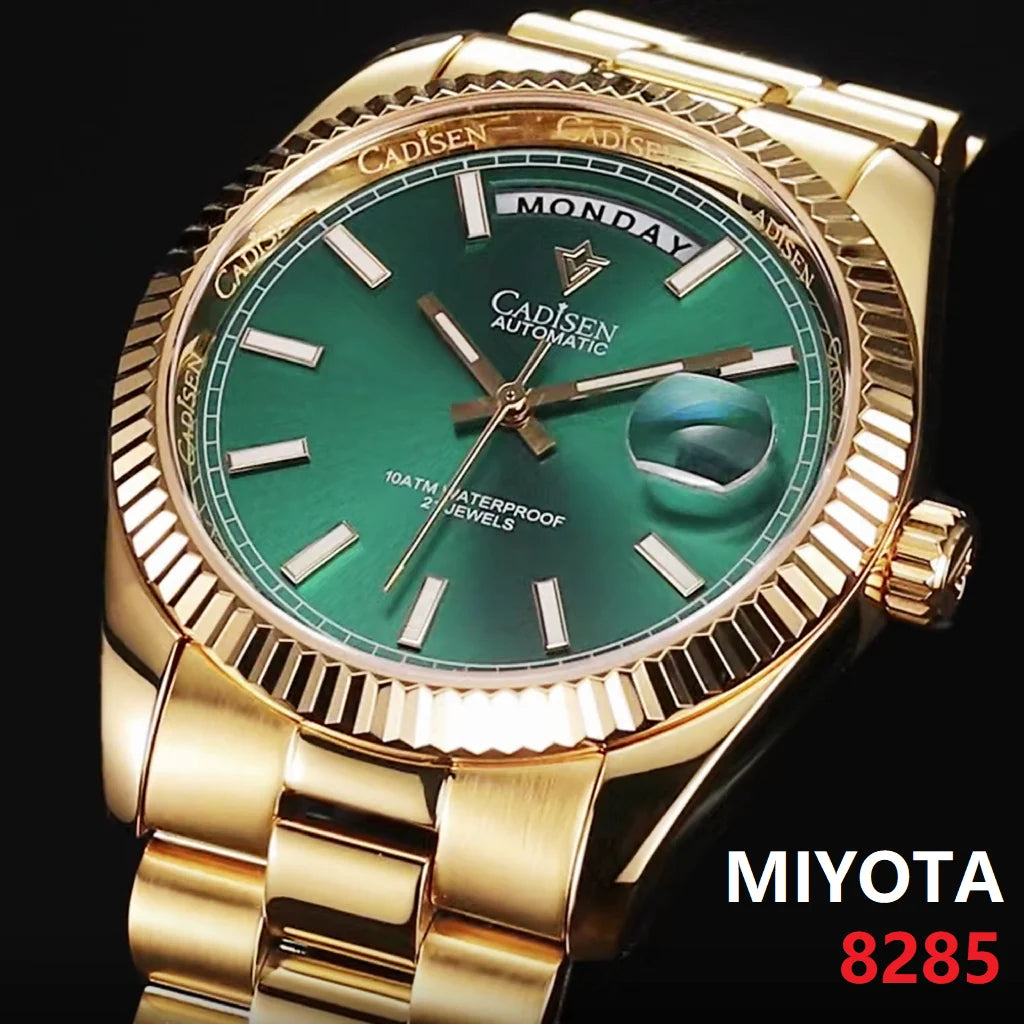 CADISEN DD40 Herrenuhr – luxuriöse Automatikuhr für Herren, AR-Saphirglas, mechanische Armbanduhr für Herren, 10Bar, MIYOTA 8285 Uhrwerk, neu 2023