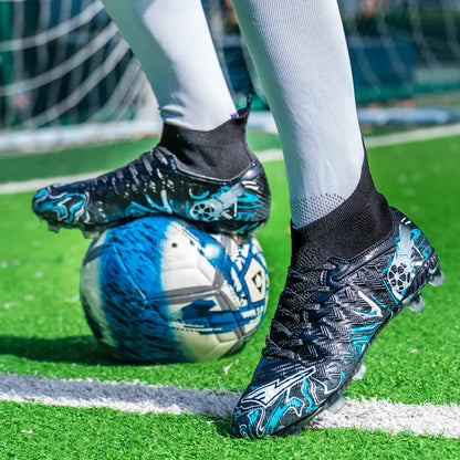Chuteiras de Futebol de Cano Alto para Homem, para Relva Sintética, Respirantes e Antiderrapantes, Ténis de Treino e Jogo para Desporto ao Ar Livre, Chuteiras de Futebol FG