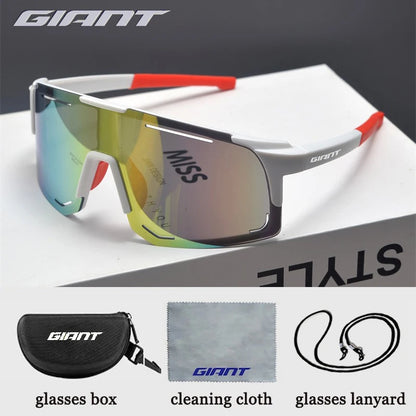 giant long-distance Cycling Glasses super light Men WomenAnti-Fog UV400 Protection MTB Bike Glasses with case