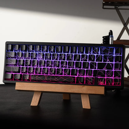 Tastiera XVX Spider Web M67 JadeStone con keycap IMD-Tech, connessione tri-mode, retroilluminazione RGB personalizzata, formato 60%